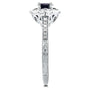 Kobelli Antique Round-cut Sapphire and Diamond Engagement Ring 3/4 Carat (ctw) in 14k White Gold