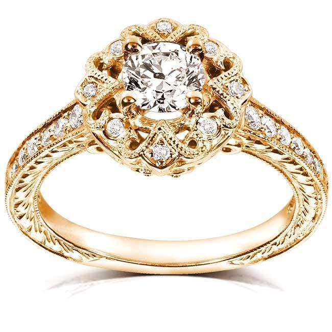 0.55 Carat Natural Diamond Antique Ring
