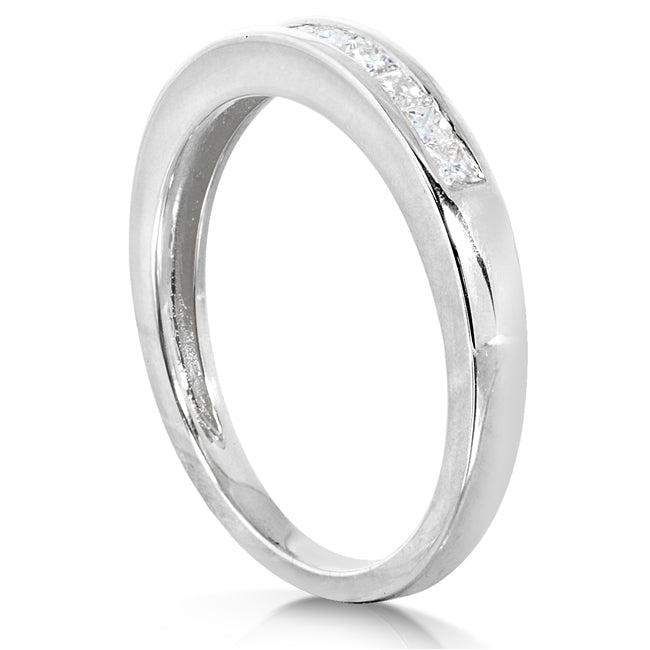 0.5 Carat Natural Diamond Princess Channel Ring