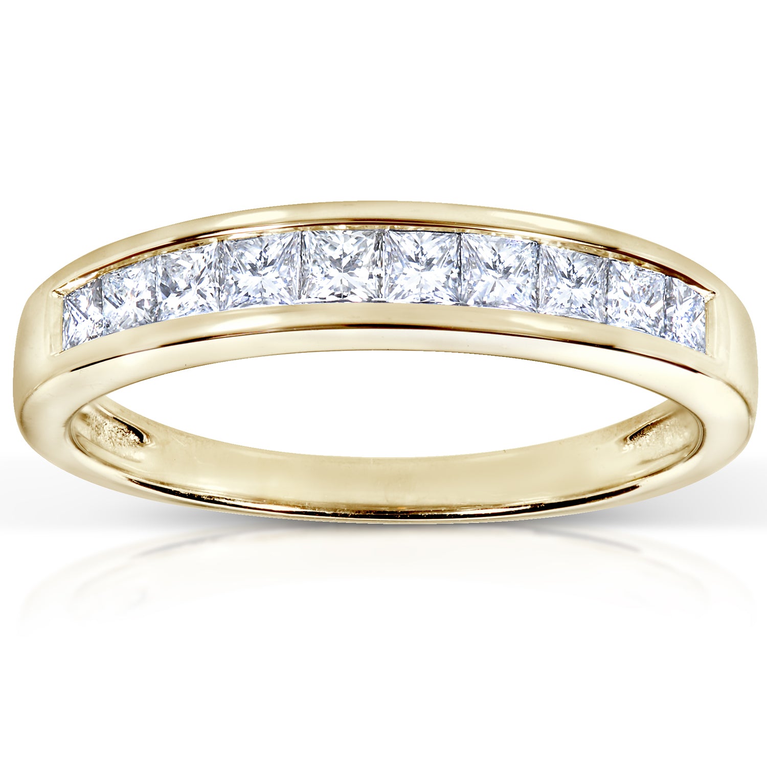 0.5 Carat Natural Diamond Princess Channel Ring