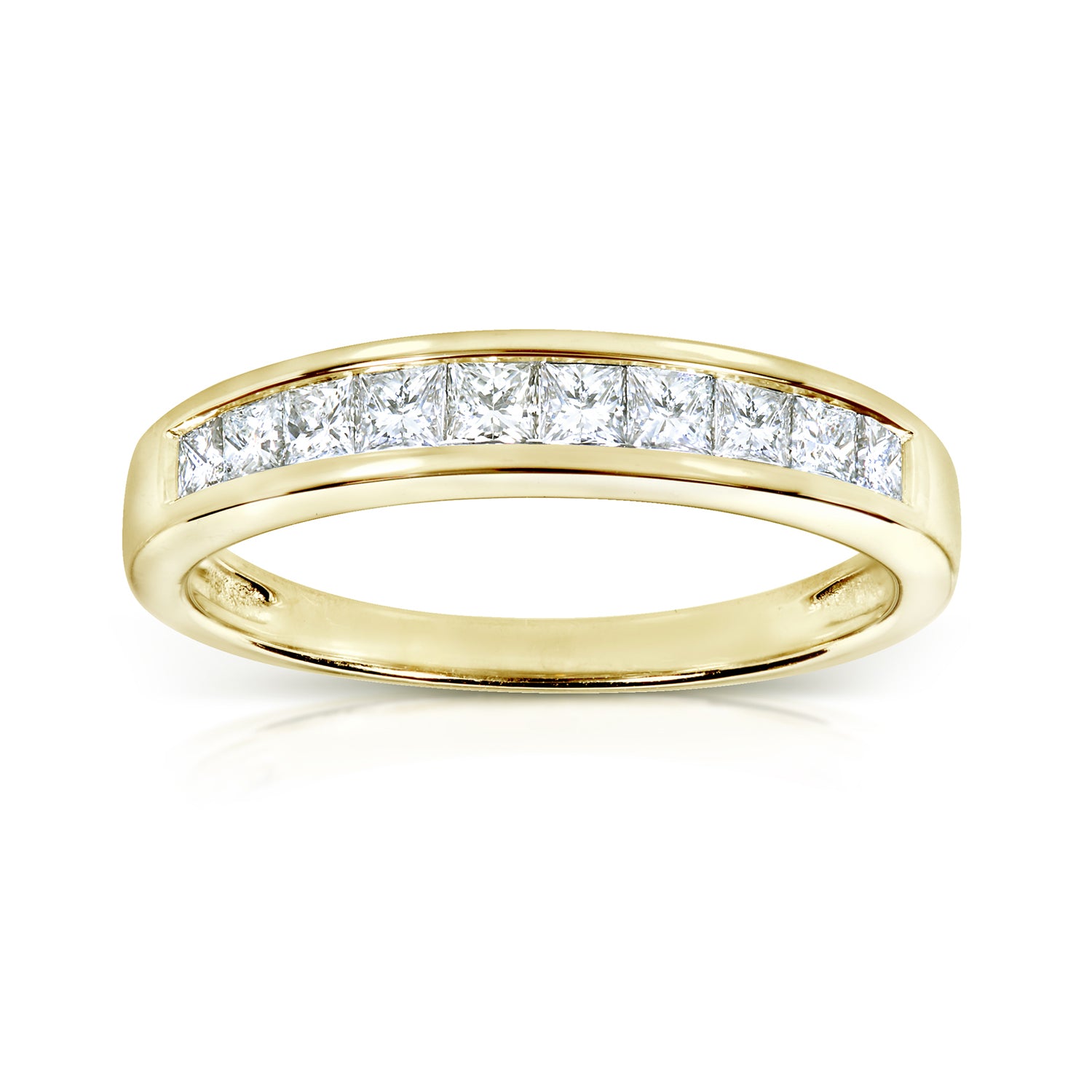 0.5 Carat Natural Diamond Princess Channel Ring