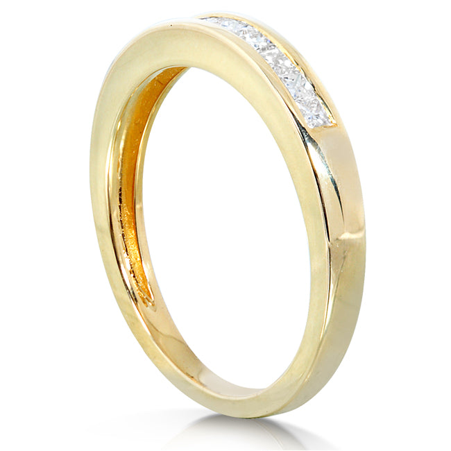 0.5 Carat Natural Diamond Princess Channel Ring