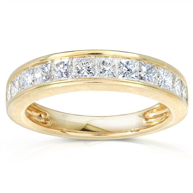 1 Carat Natural Diamond Princess Channel Ring