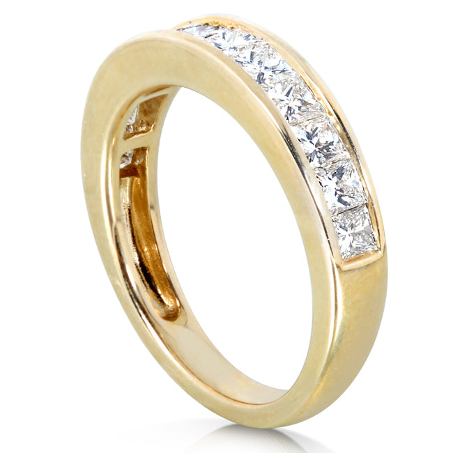 1 Carat Natural Diamond Princess Channel Ring