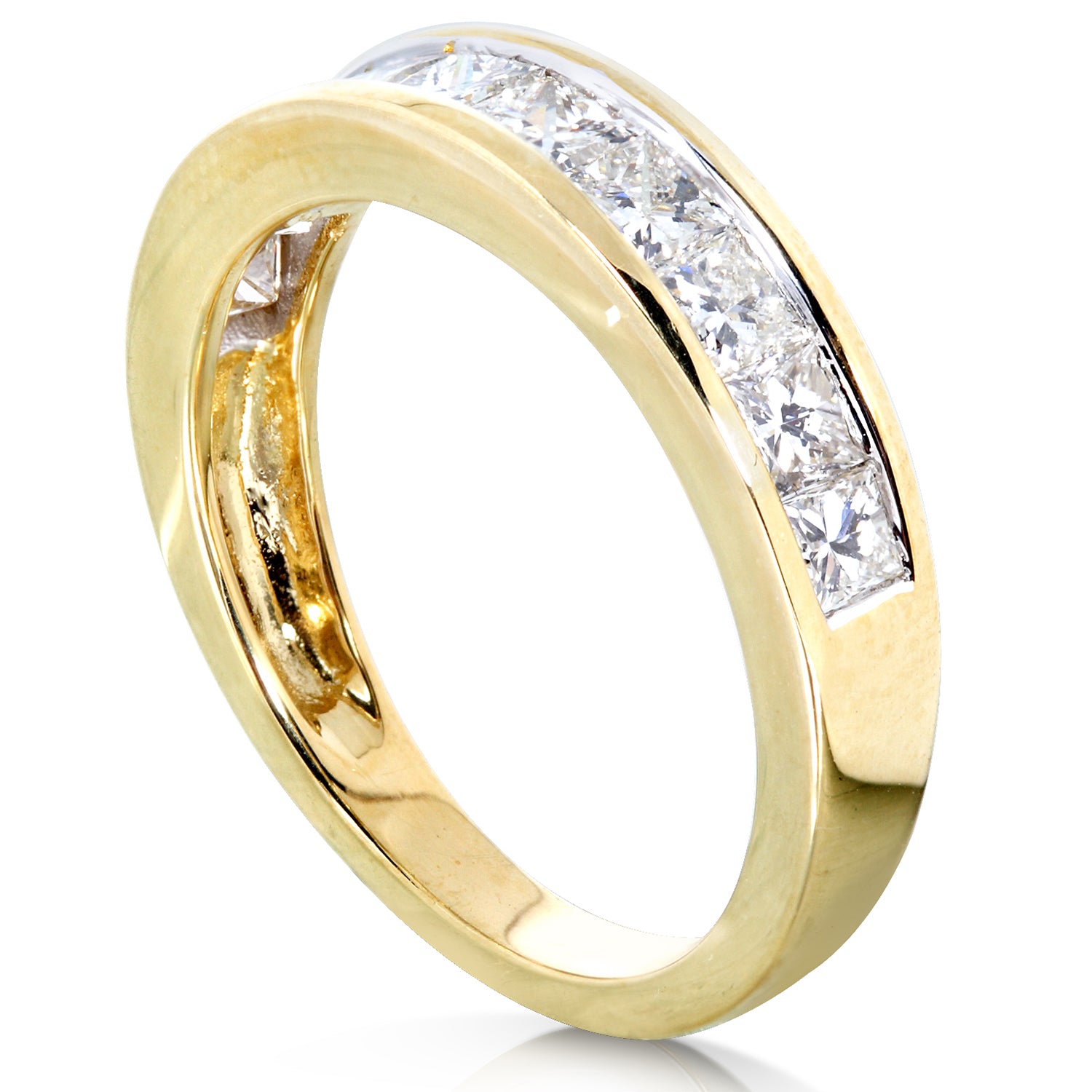 1 Carat Natural Diamond Princess Channel Ring