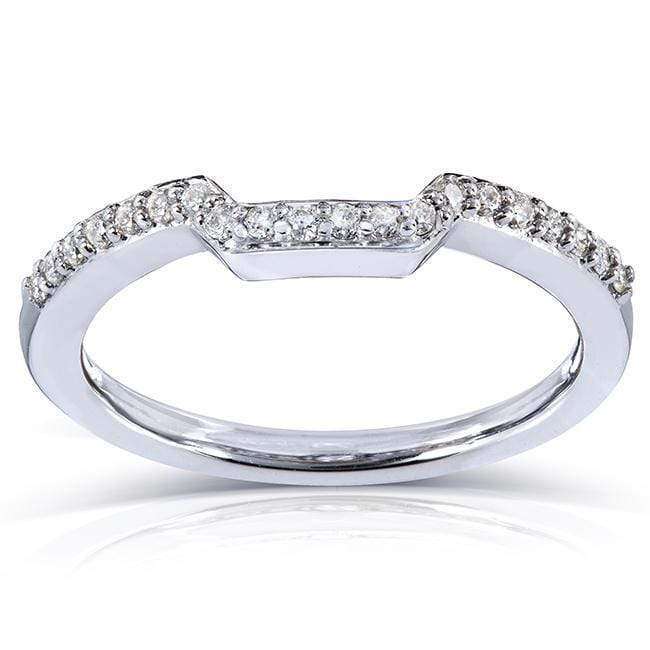 Kobelli Round-cut Contoured Diamond Band 1/6 Carat (ctw) in 14k White Gold