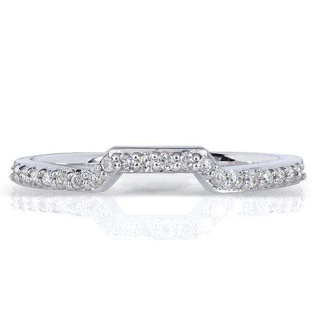Kobelli Round-cut Contoured Diamond Band 1/6 Carat (ctw) in 14k White Gold