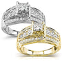 Kobelli Princess Diamond Wide Channel Bypass Engagement Ring 7/8ct.tw