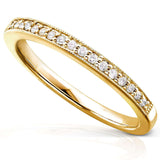 Aliança de casamento de diamante Kobelli 1/10 quilate (ctw) em ouro amarelo 14K