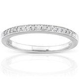 Kobelli Diamond Wedding Ring Milgrain Pave-sæt Slank Band i 14k guld