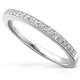 Kobelli Diamond Wedding Ring Milgrain Pave-sæt Slank Band i 14k guld