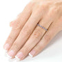 Kobelli Round Diamond & Blue Sapphire Band 1/4 carat (ctw) in 14kt White Gold