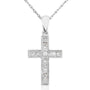 Kobelli Diamond Cross Pendant 1/6 carats total in 14k White Gold (18" Chain)