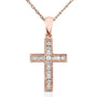 Kobelli Diamond Cross Pendant 1/6 carats total in 14k Rose Gold (18" Chain)