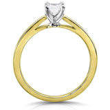 Kobelli prinsesse diamant 1/2 karat solitaire konisk skaft ring 14k guld