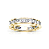 Kobelli Princess Channel Eternity Natural Diamond Wedding Ring