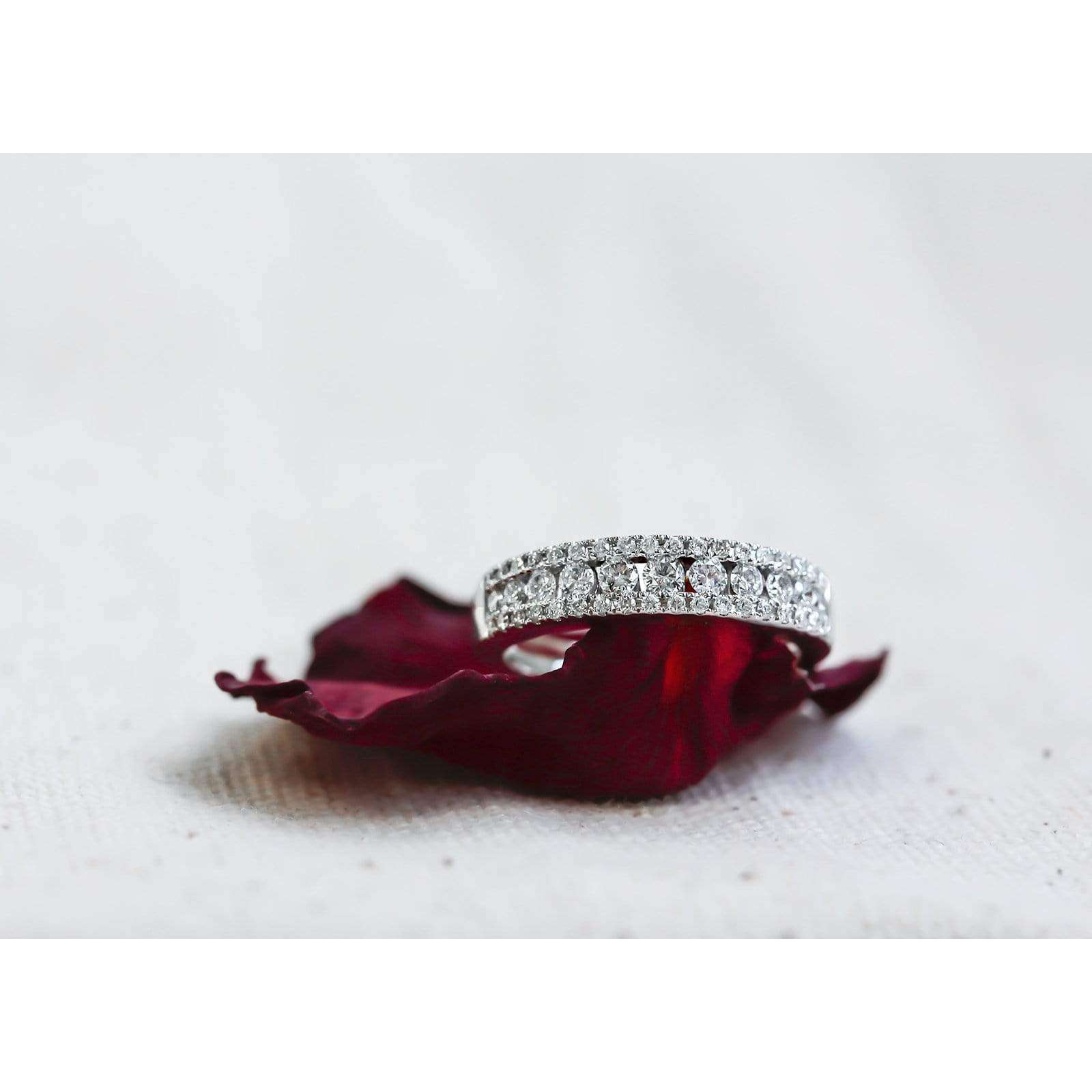 Kobelli Multirow Diamond Wedding Band 1/2ct 14K White Gold