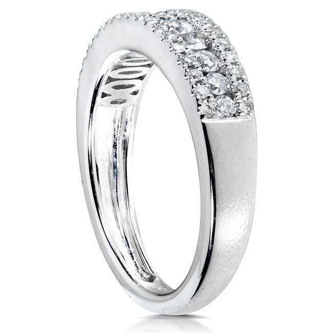 Kobelli Multirow Diamond Wedding Band 1/2ct 14K White Gold