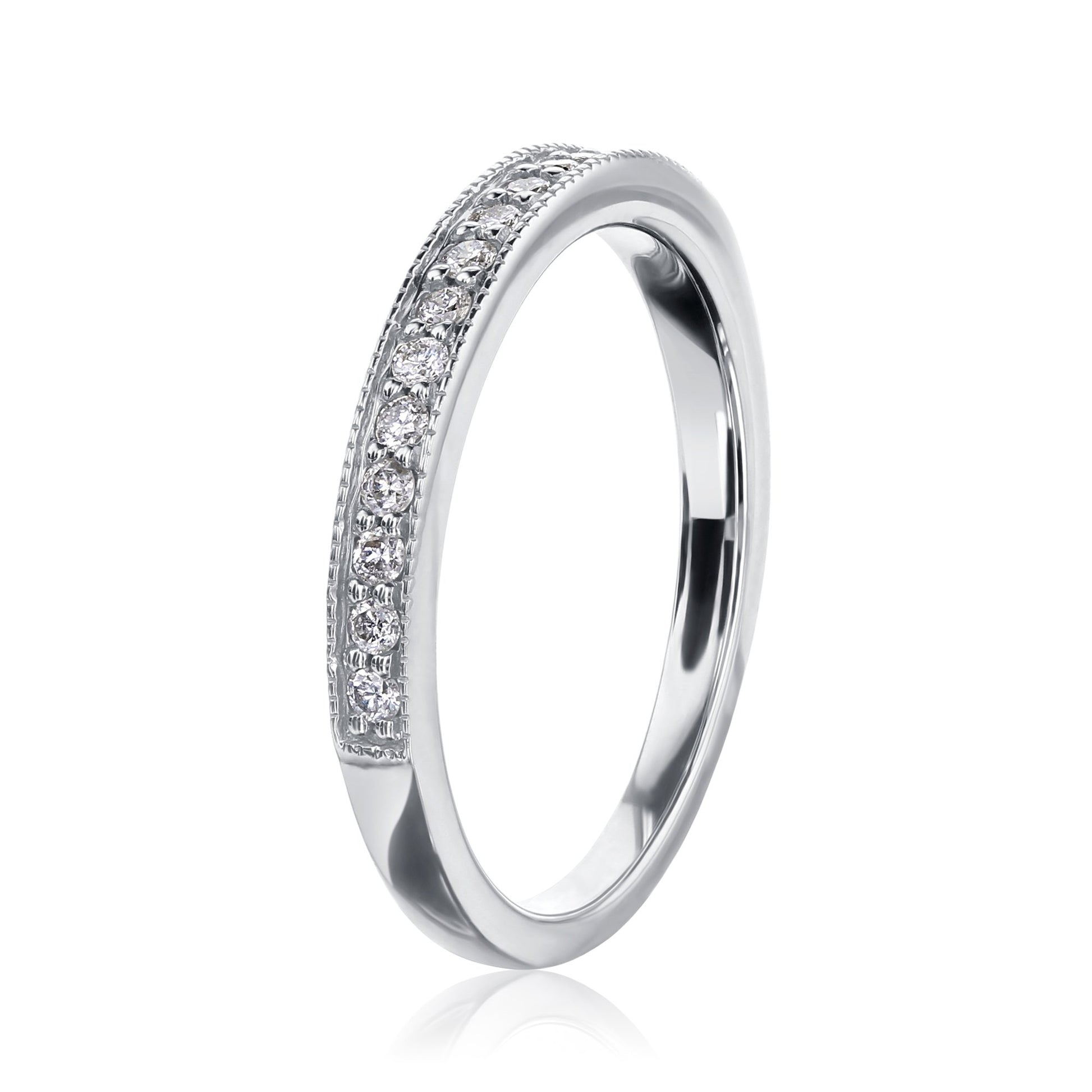 Kobelli Milgrain Pave Diamond Band