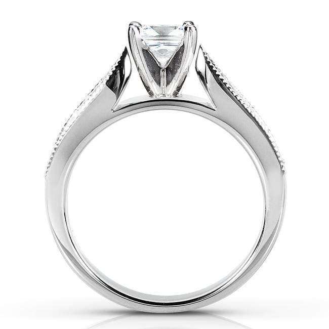 Kobelli Princess Diamond Peg-head Milgrain Pave Bridal Set 4/5ct.tw 14k Gold