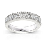 Aliança de casamento de diamante 3/5 quilates (ctw) em ouro branco 14K