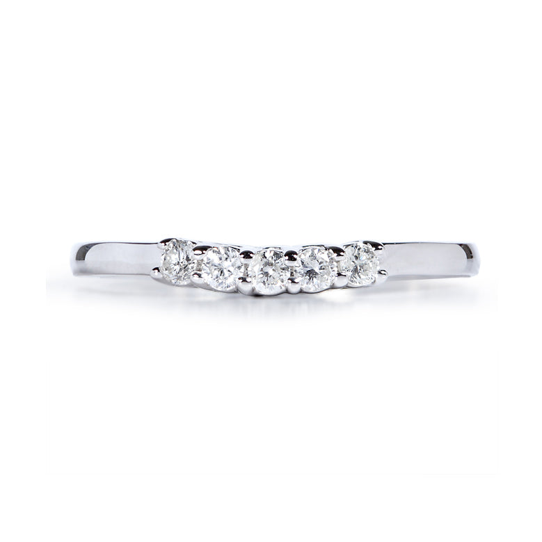 Natural Diamond 5-Stone Shadow Ring