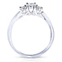 Kobelli Diamond 3-Stone Solid Shank Bridal Set 1/2ct.tw 14k White Gold