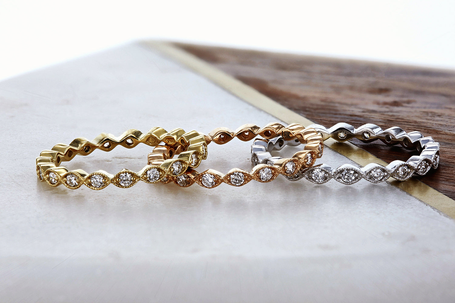 0.3 Carat Natural Diamond Eyelet Eternity Band