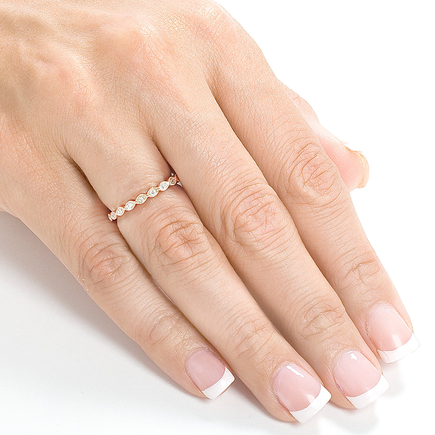 0.3 Carat Natural Diamond Eyelet Eternity Band