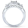 Kobelli Princess Diamond Wedding Ring Set 1 1/6 carat (ctw) in 14k White Gold