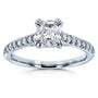 Kobelli Cushion 1ct Diamond French Pave Ring 14k White Gold