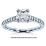 Kobelli Cushion 1ct Diamond French Pave Ring 14k White Gold