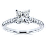 Kobelli Princess Diamond French Pave Ring 1-1/6ct.tw 14k vitguld