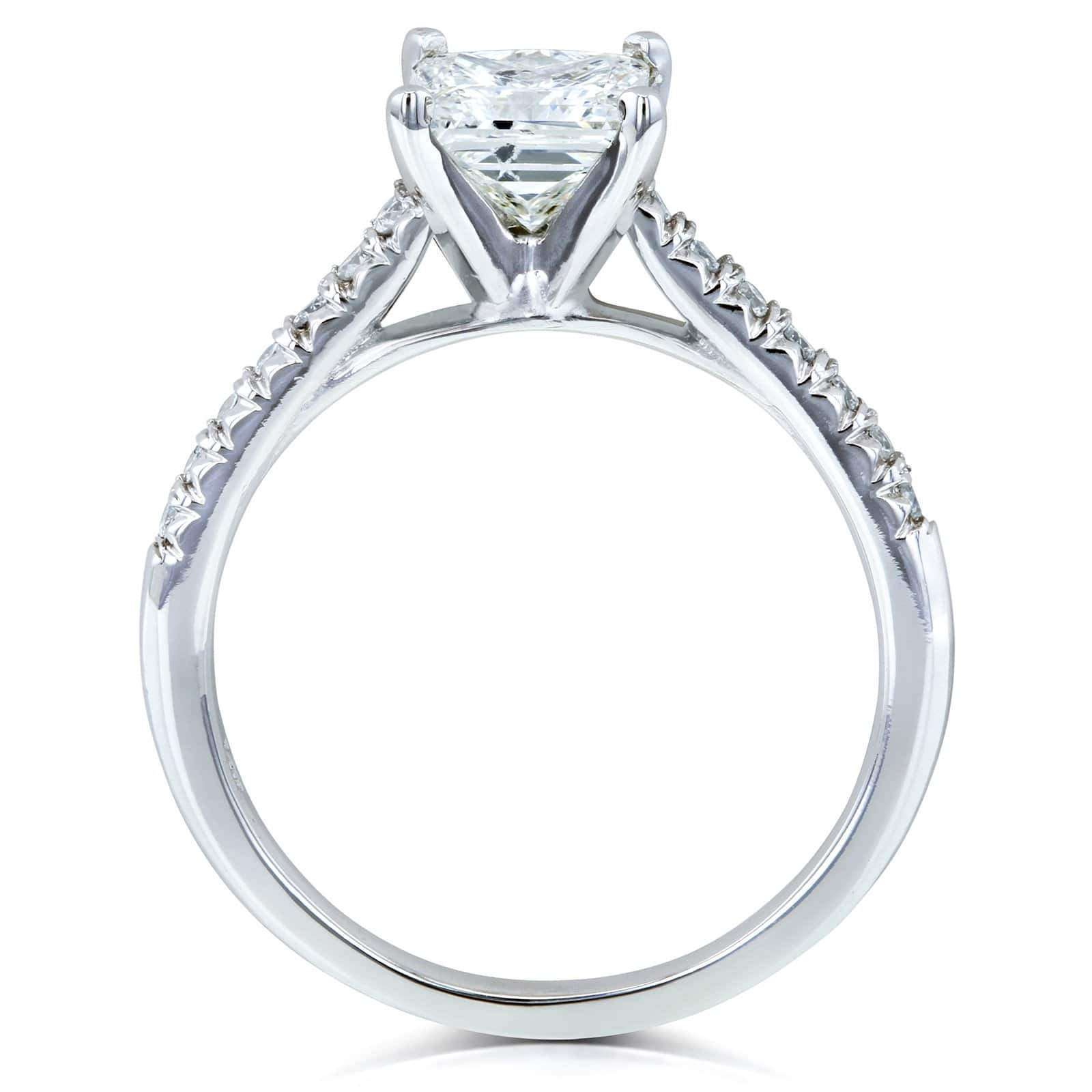 Kobelli Princess Diamond French Pave Ring 1-1/6ct.tw 14k White Gold
