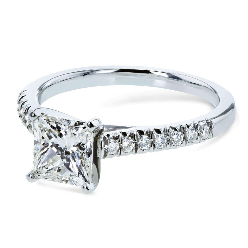 Kobelli Princess Diamond French Pave Ring 1-1/6ct.tw 14k White Gold