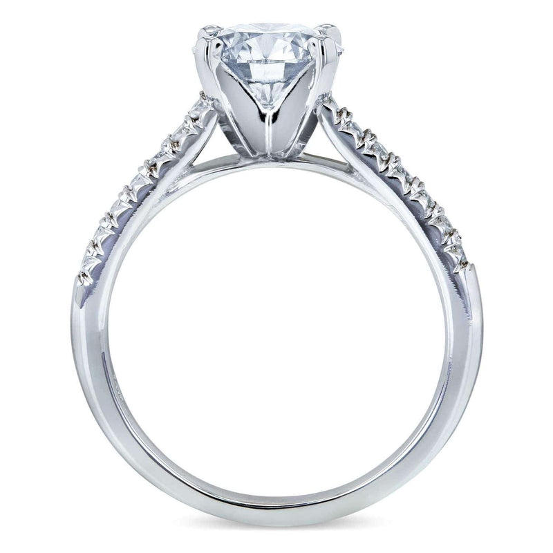 Kobelli Round Diamond Engagement Ring 1 1/6 Carat (ctw) in 14k White Gold