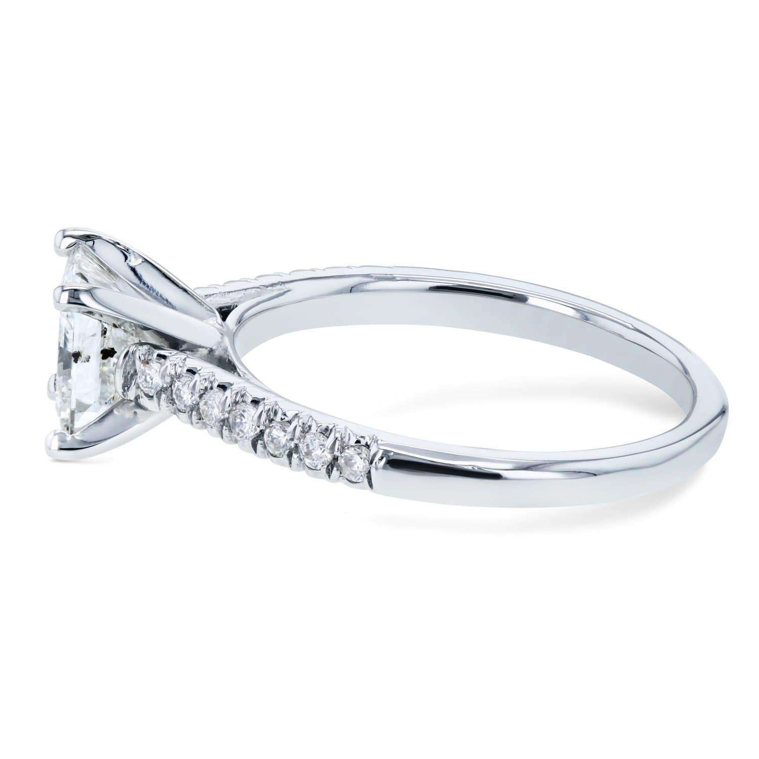 Kobelli Round Diamond Engagement Ring 1 1/6 Carat (ctw) in 14k White Gold