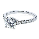 Kobelli Round Diamond Engagement Ring 1 1/6 Carat (ctw) in 14k White Gold