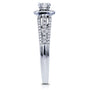 Kobelli 1/2ct.tw Multi-Row Diamond V-Bridge Halo Ring 14k White Gold
