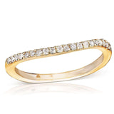 Kobelli Round Brilliant Diamond Curved Wedding Band 1/6 Carat (ctw) in 14K Gold 61670D_4.5_YG