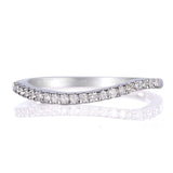 Kobelli Round Brilliant Diamond Curved Wedding Band 1/6 Carat (ctw) in 14K Gold