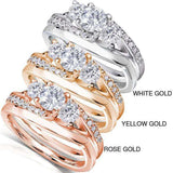 Kobelli Round Diamond Bridal Set Ring 1 Carat (ctw) in 14k Gold