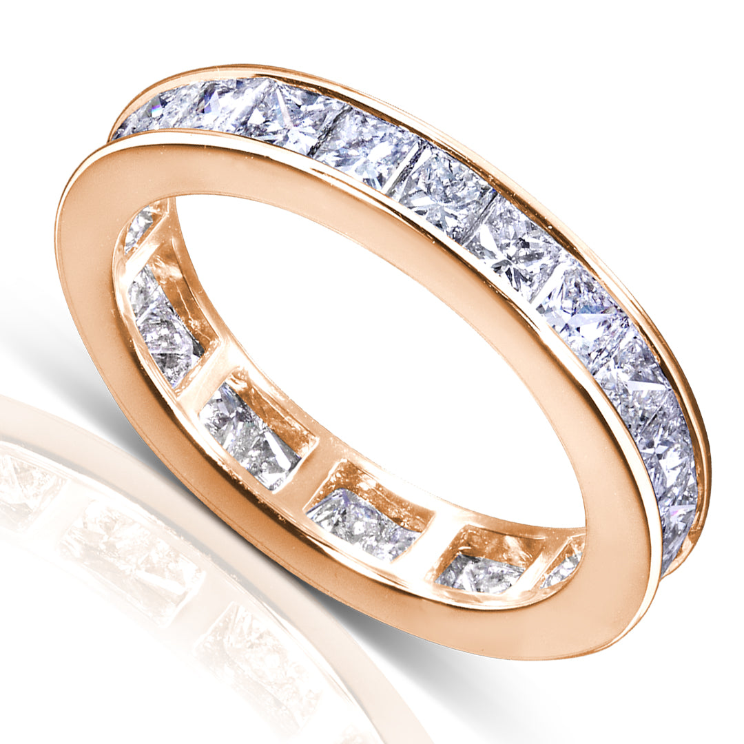 3 Carat Natural Diamond Channel Eternity Ring