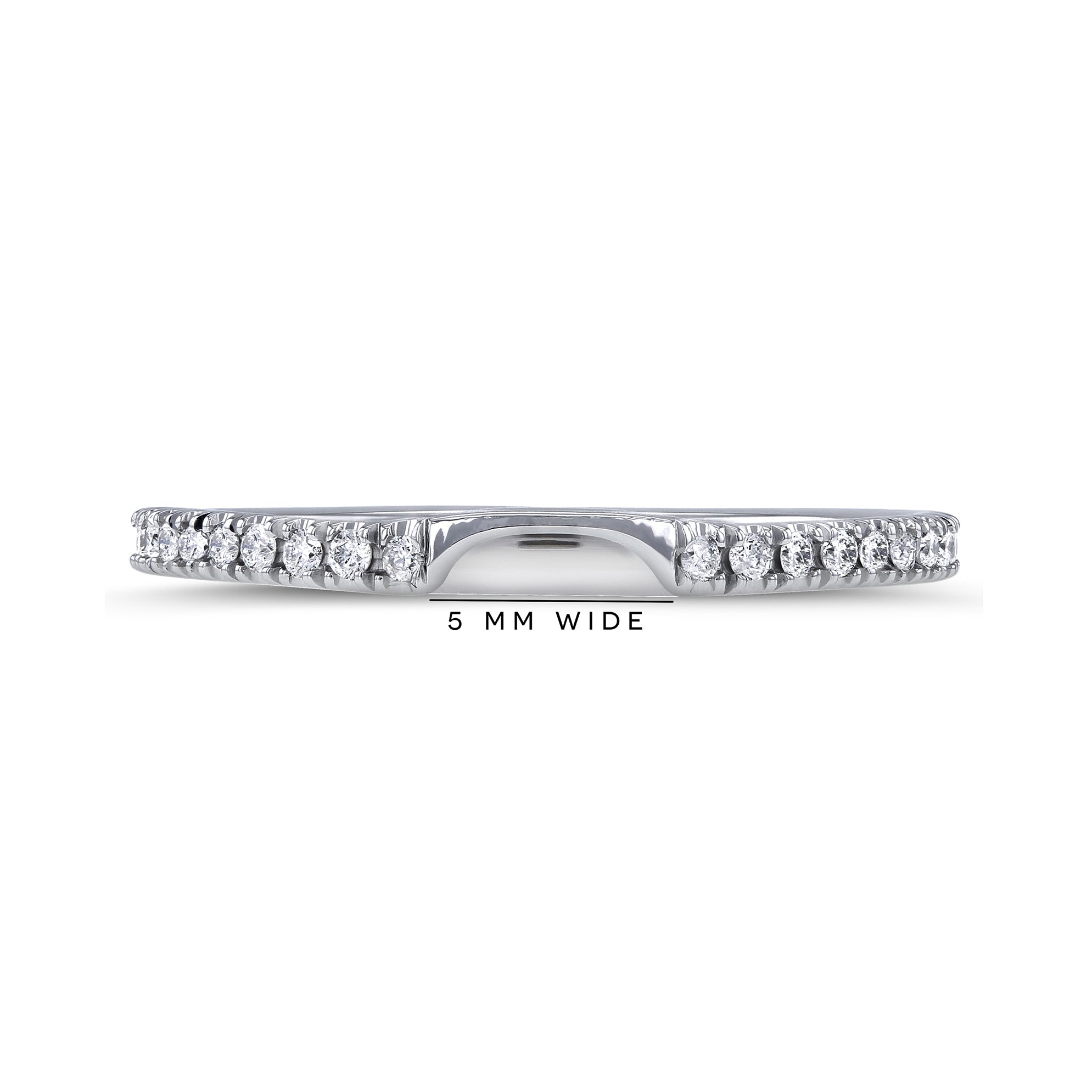 Kobelli Notched Diamond Wedding Band 1/8 Carats (ctw) in 14k