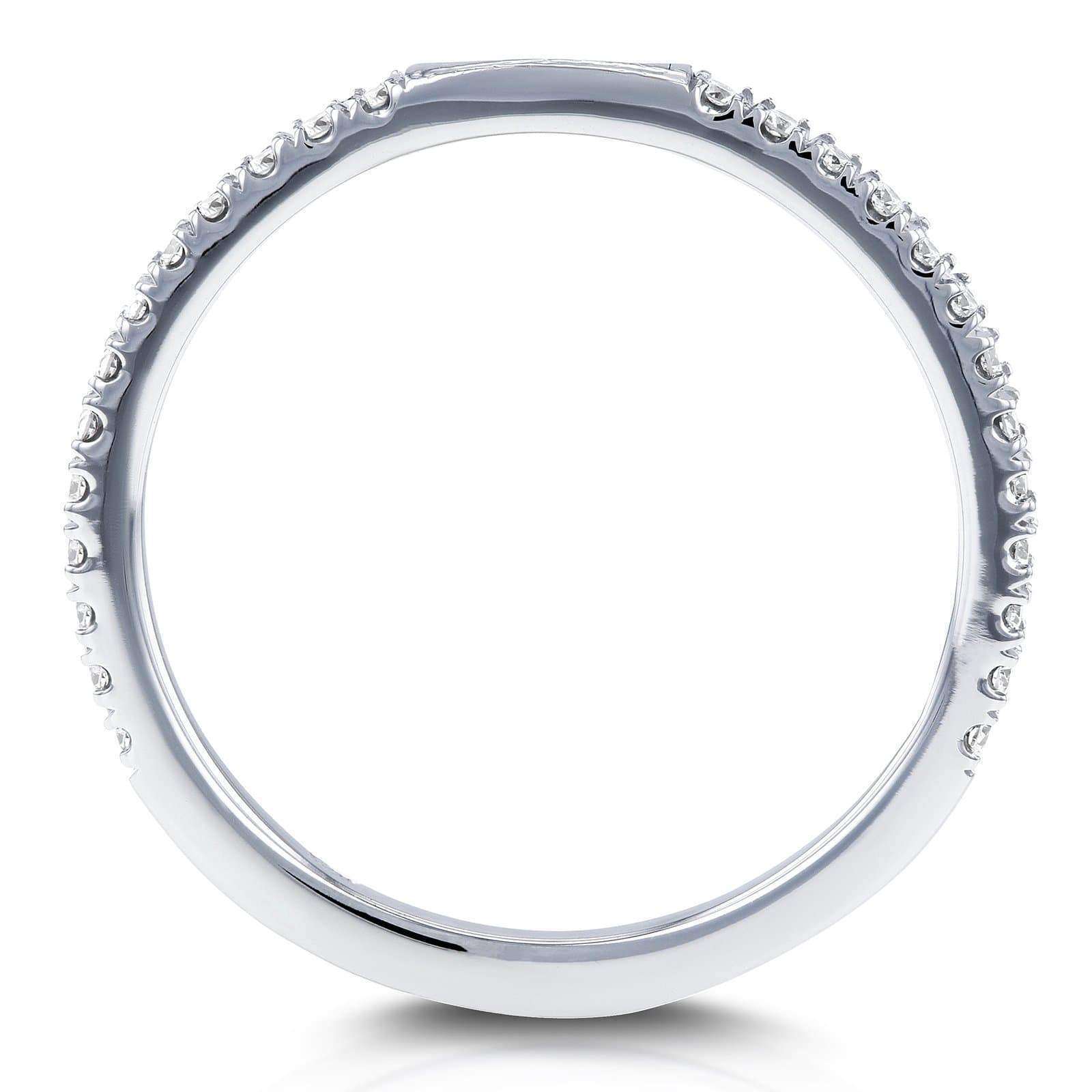 Lab Grown Diamond Notched Shadow Wedding Band 1/8 CTW 14k