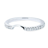 Kobelli naggade diamantbröllopsband 1/8 ctw 14k vitguld - 61766-serien