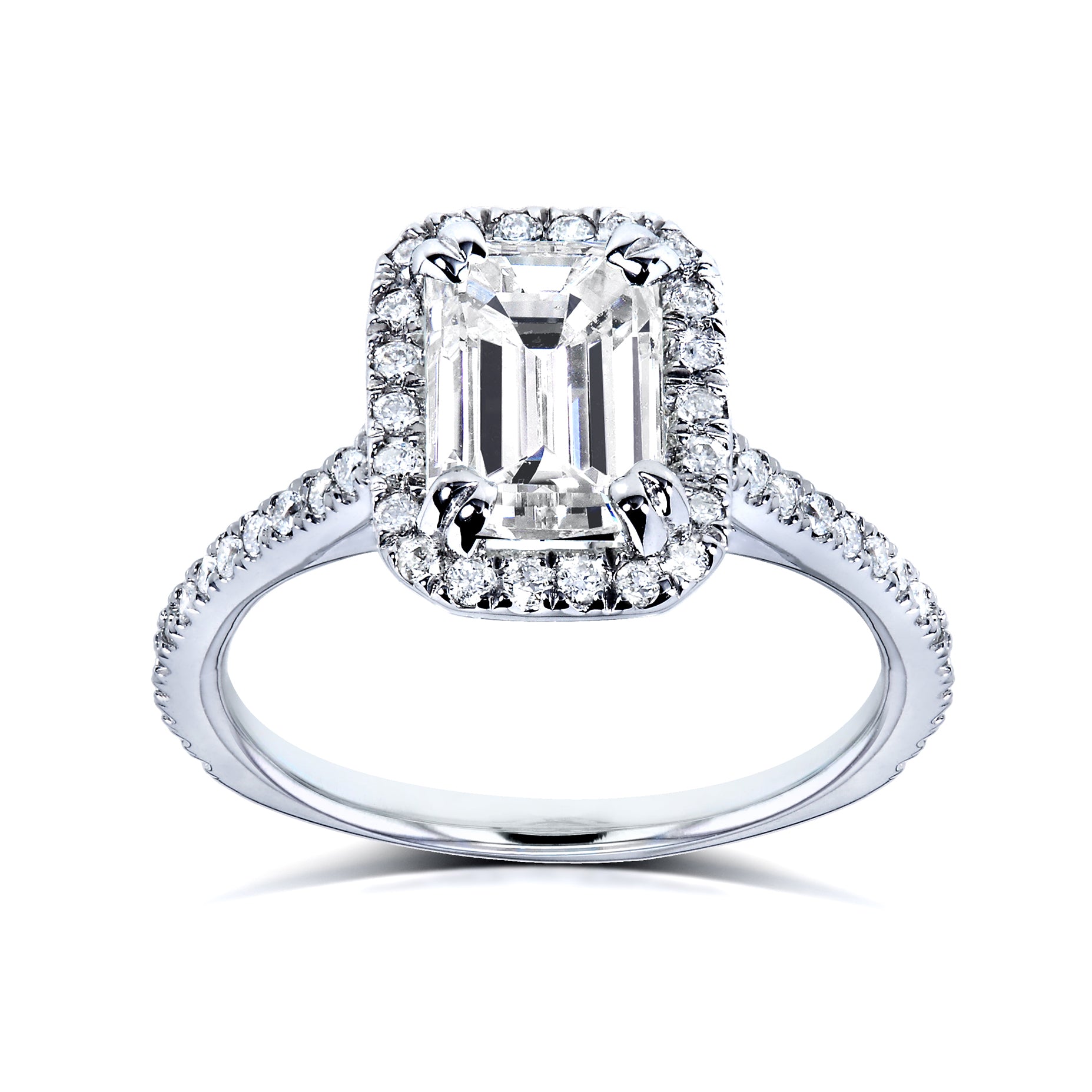 1.3 Carat Natural Diamond Emerald Original Ring