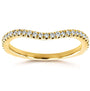 Kobelli Curved Round Diamond Wedding Ring Band 1/5 CTW 14k Yellow Gold