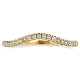 Kobelli Curved Round Diamond Wedding Ring Band 1/5 CTW 14k Yellow Gold