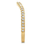 Kobelli Curved Round Diamond Wedding Ring Band 1/5 CTW 14k Yellow Gold